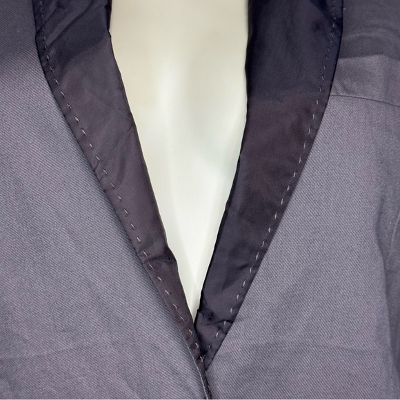 Alythea Brown Blazer with Relaxed Fit and Notched Lapel Gathered Cuffs Large NWT - Picture 7 of 14